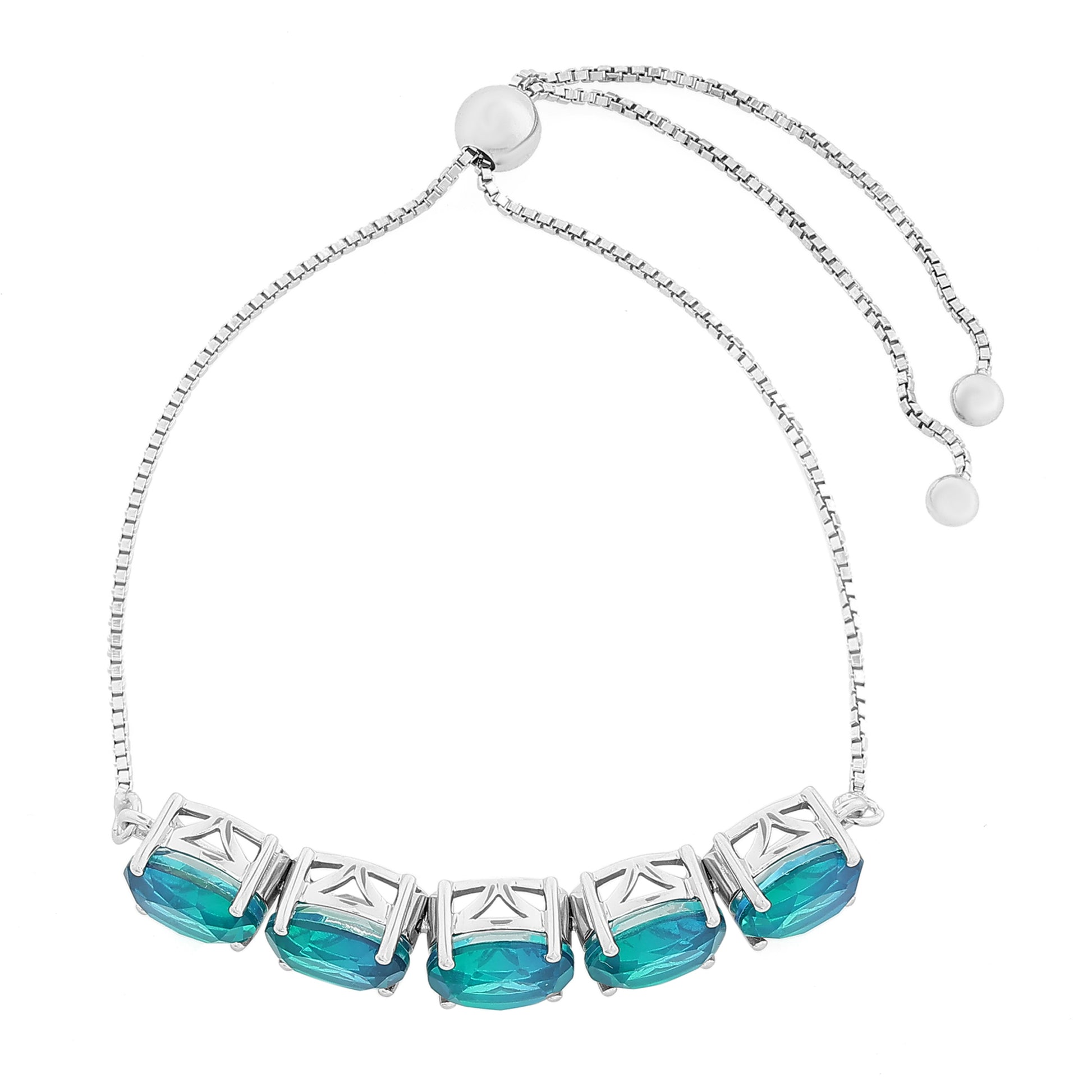 Silberarmband mit Pfauenquarz 3 