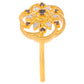 Goldplattierter Silberring mit rotem Diamant und weißem Diamant
