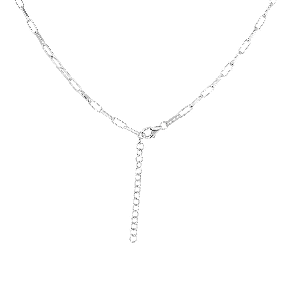 Silberhalskette mit Padparadscha Quarz 2 