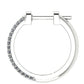 14 Kt Weißgoldohrringe mit weißem Diamant
