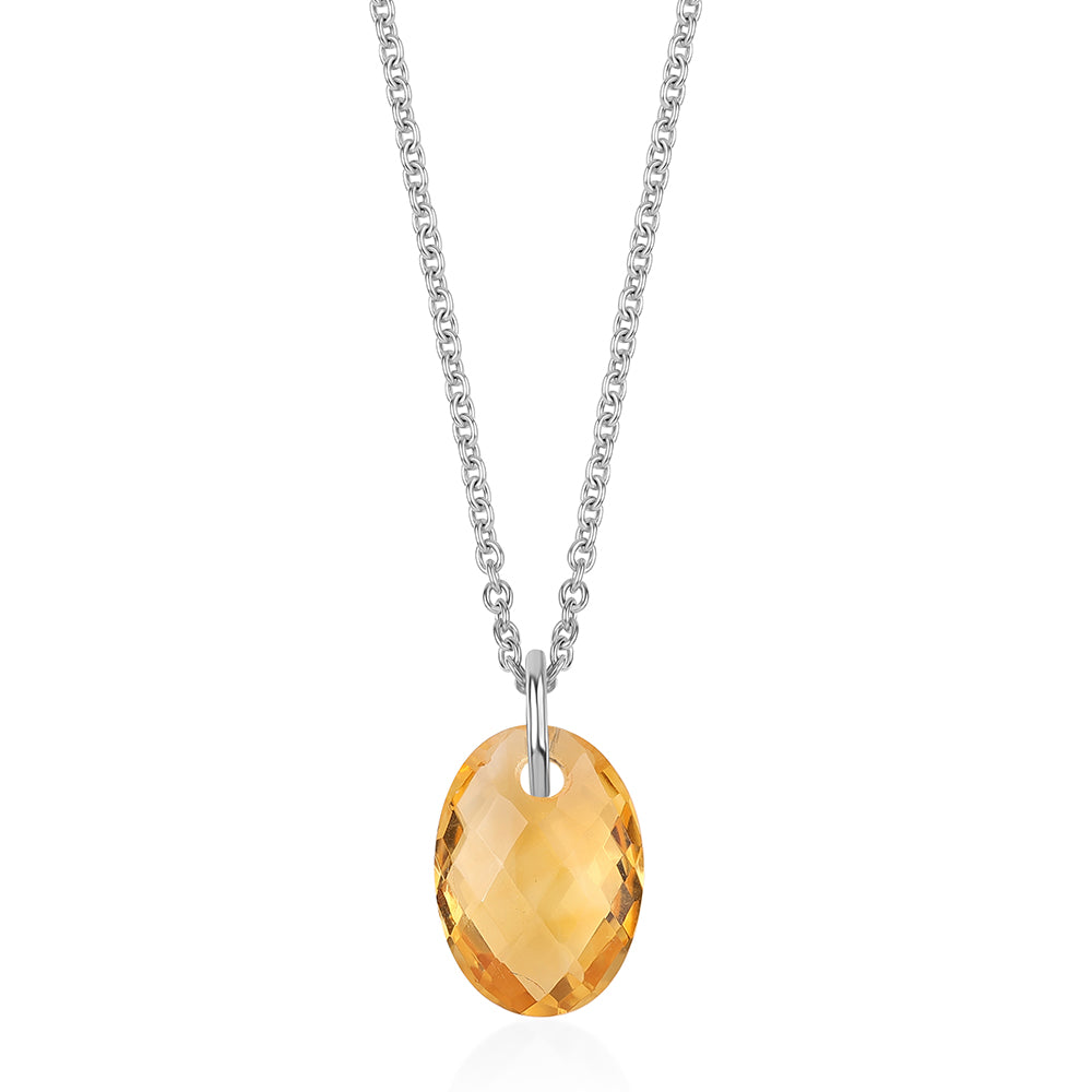 Silberanhänger mit Zitrin 1 