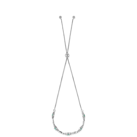 Silberarmband mit brasilianischem Smaragd und weißem Topas