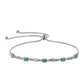 Silberarmband mit brasilianischem Smaragd und weißem Topas
