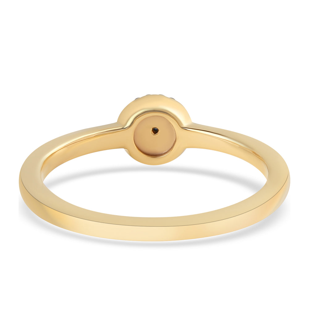 Goldplattierter Silberring mit blauem Diamant 3 