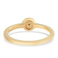 Goldplattierter Silberring mit blauem Diamant
