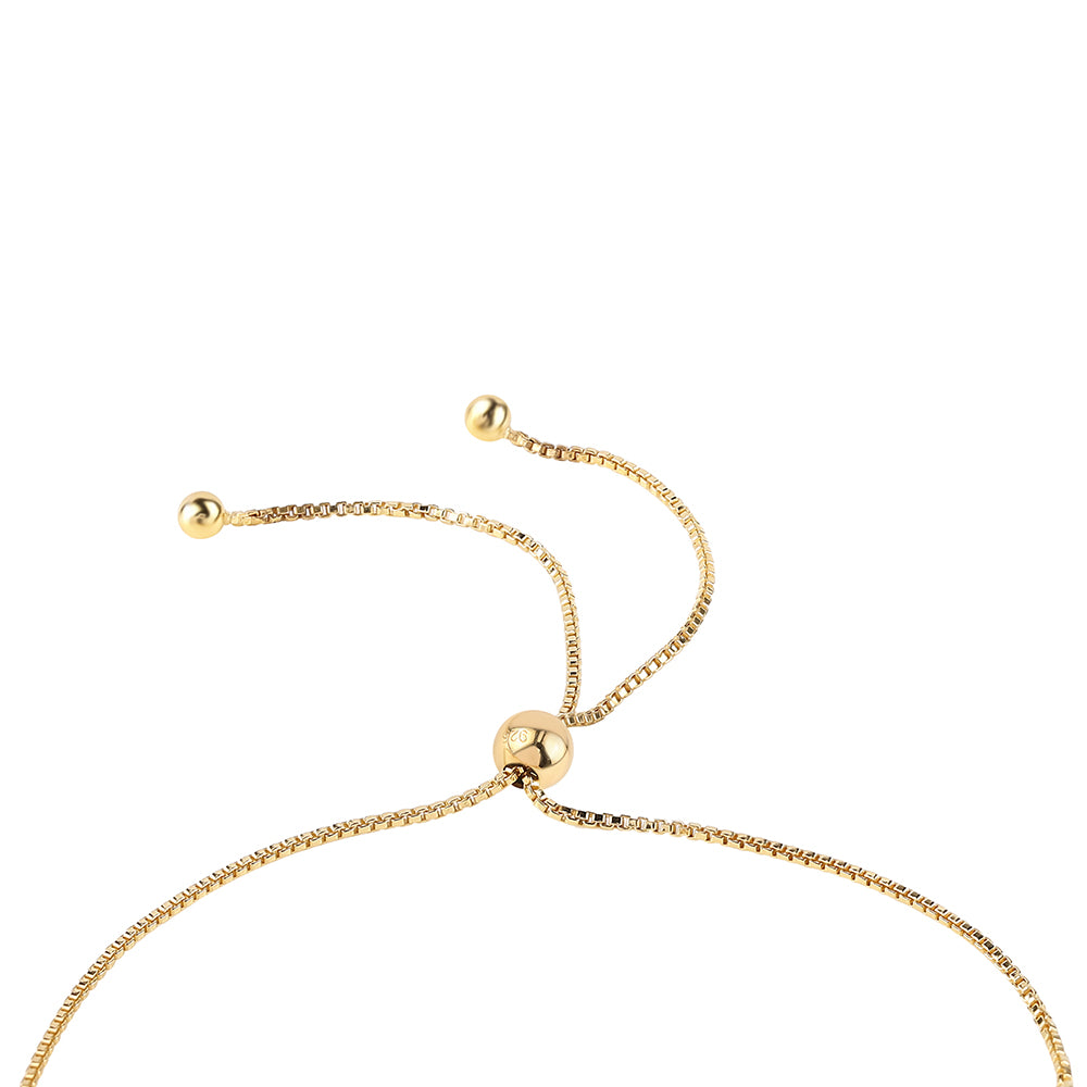 Goldplattiertes Silberarmband mit Barton Granat 2 