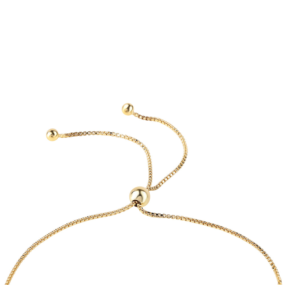 Goldplattiertes Silberarmband mit Barton Granat und weißem Topas 2 