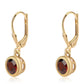 Goldplattierte Silberohrringe mit Barton Granat