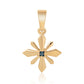 Goldplattierter Silberanhänger mit blauem Diamant