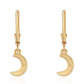 Goldplattierte Silberohrringe mit blauem Diamant