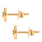 Goldplattierte Silberohrringe mit blauem Diamant