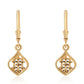 Goldplattierte Silberohrringe mit blauem Diamant