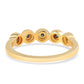Goldplattierter Silberring mit blauem Diamant