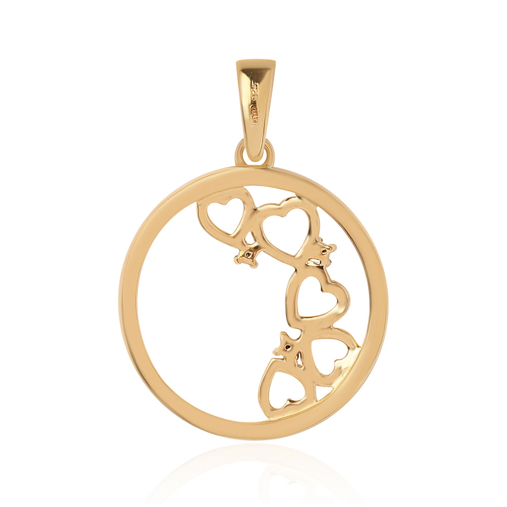 Goldplattierter Silberanhänger mit blauem Diamant 3 