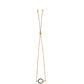 Goldplattiertes Silberarmband mit blauem Diamant