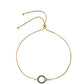 Goldplattiertes Silberarmband mit blauem Diamant