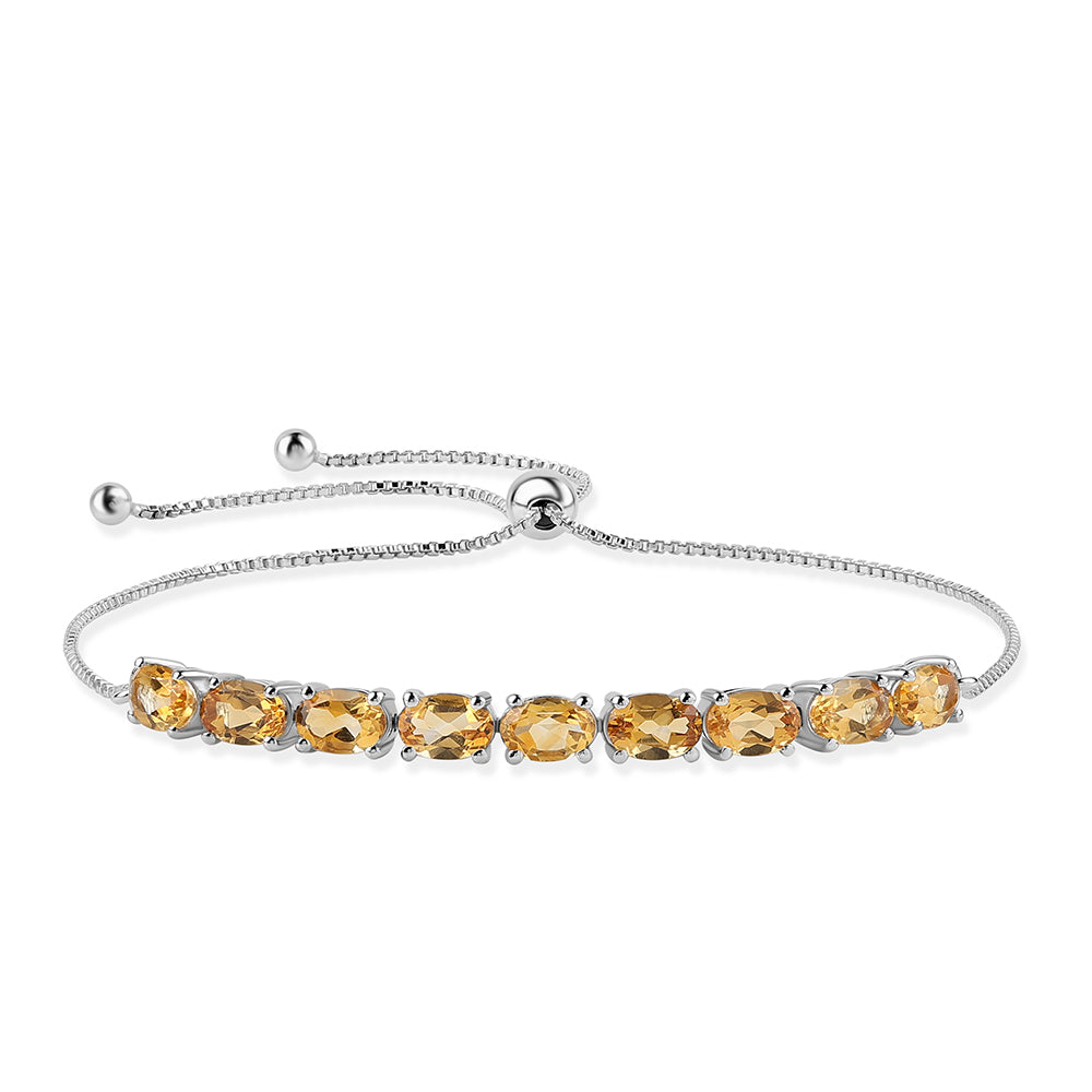Silberarmband mit Zitrin 1 