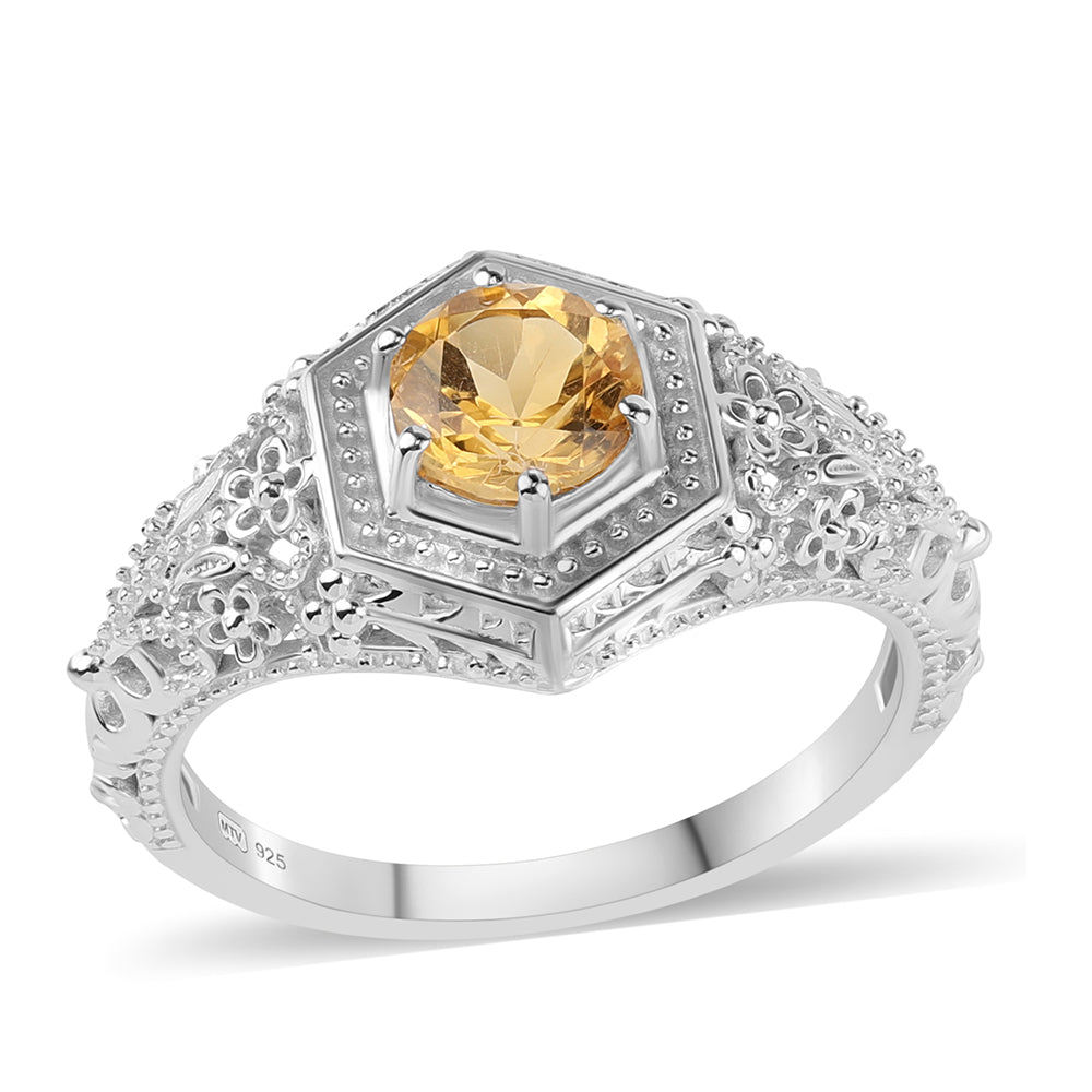 Silberring mit Zitrin