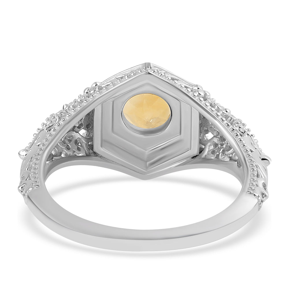 Silberring mit Zitrin 3 