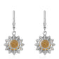 Silberohrringe mit Zitrin