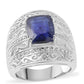 Silberring mit australischem blauem Saphir