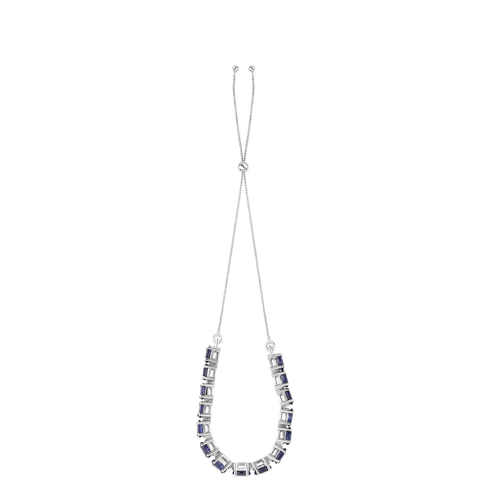 Silberarmband mit australischem blauem Saphir 3 