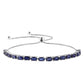 Silberarmband mit australischem blauem Saphir