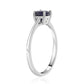 Silberring mit australischem blauem Saphir