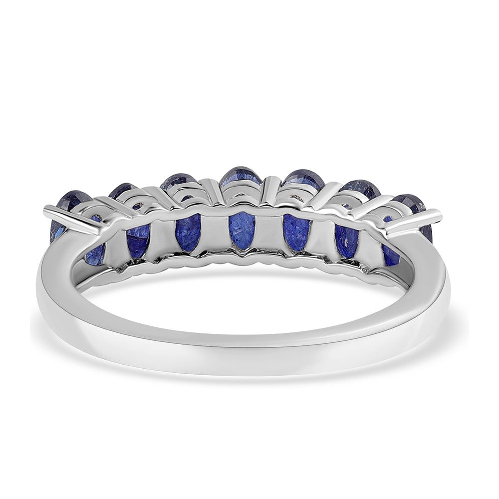 Silberring mit australischem blauem Saphir 3 