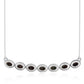 Silberhalskette mit mitternachtsschwarzem äthiopischen Opal aus Lega Dembi