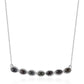 Silberhalskette mit mitternachtsschwarzem äthiopischen Opal aus Lega Dembi