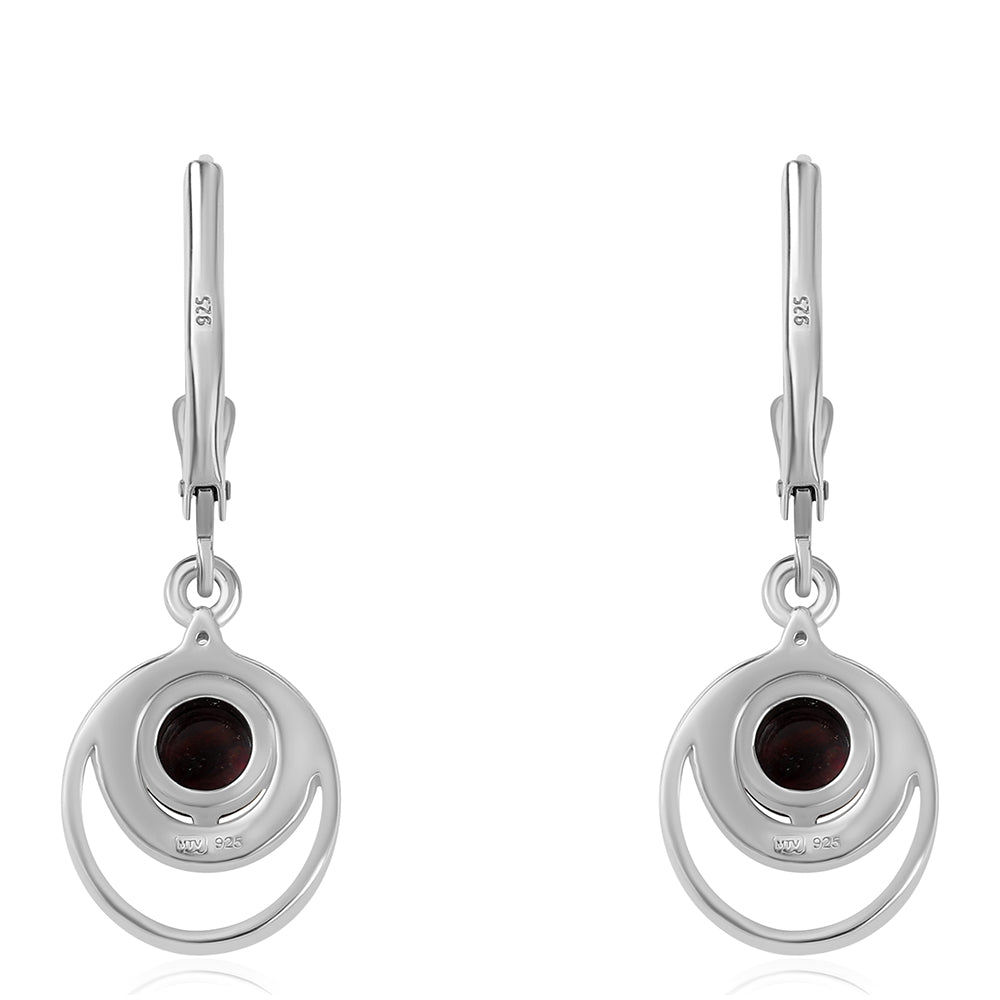 Silberohrringe mit mitternachtsschwarzem äthiopischen Opal aus Lega Dembi und weißem Topas 3 