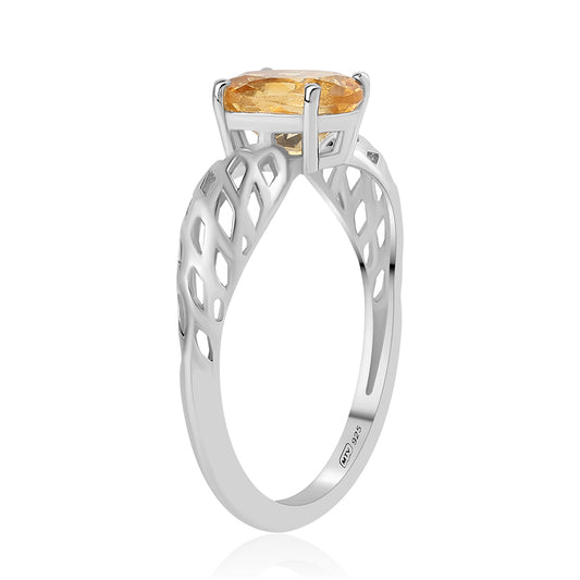 Silberring mit Zitrin