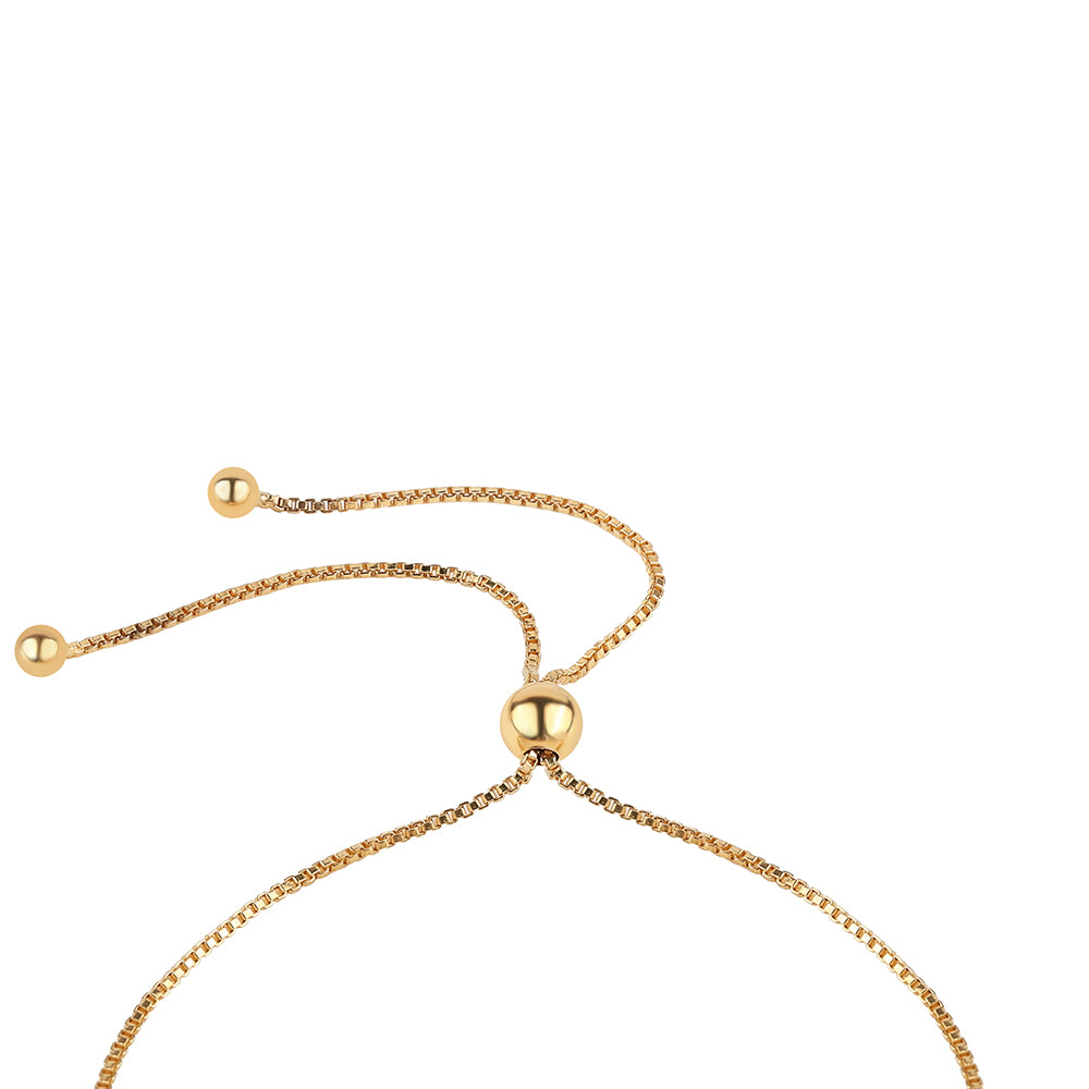 Goldplattiertes Silberarmband mit grünem Diamant 2 