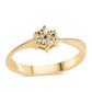 Goldplattierter Silberring mit grünem Diamant