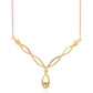 Goldplattierte Silberhalskette mit grünem Diamant und weißem Diamant