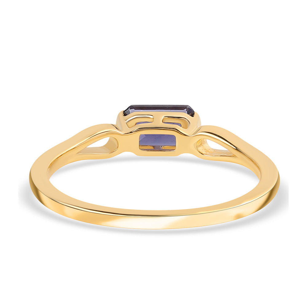 Goldplattierter Silberring mit Iolith 2 