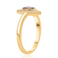 Goldplattierter Silberring mit Iolith