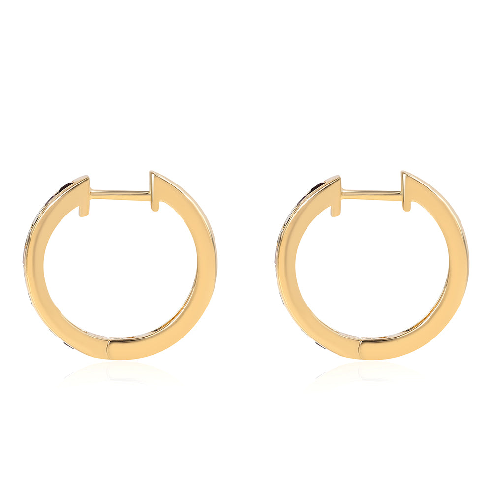Goldplattierte Silberohrringe mit afrikanischem Amethyst und Peridot 2 