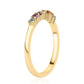 Goldplattierter Silberring mit afrikanischem Amethyst und Zitrin
