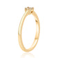 Goldplattierter Silberring mit rotem Diamant
