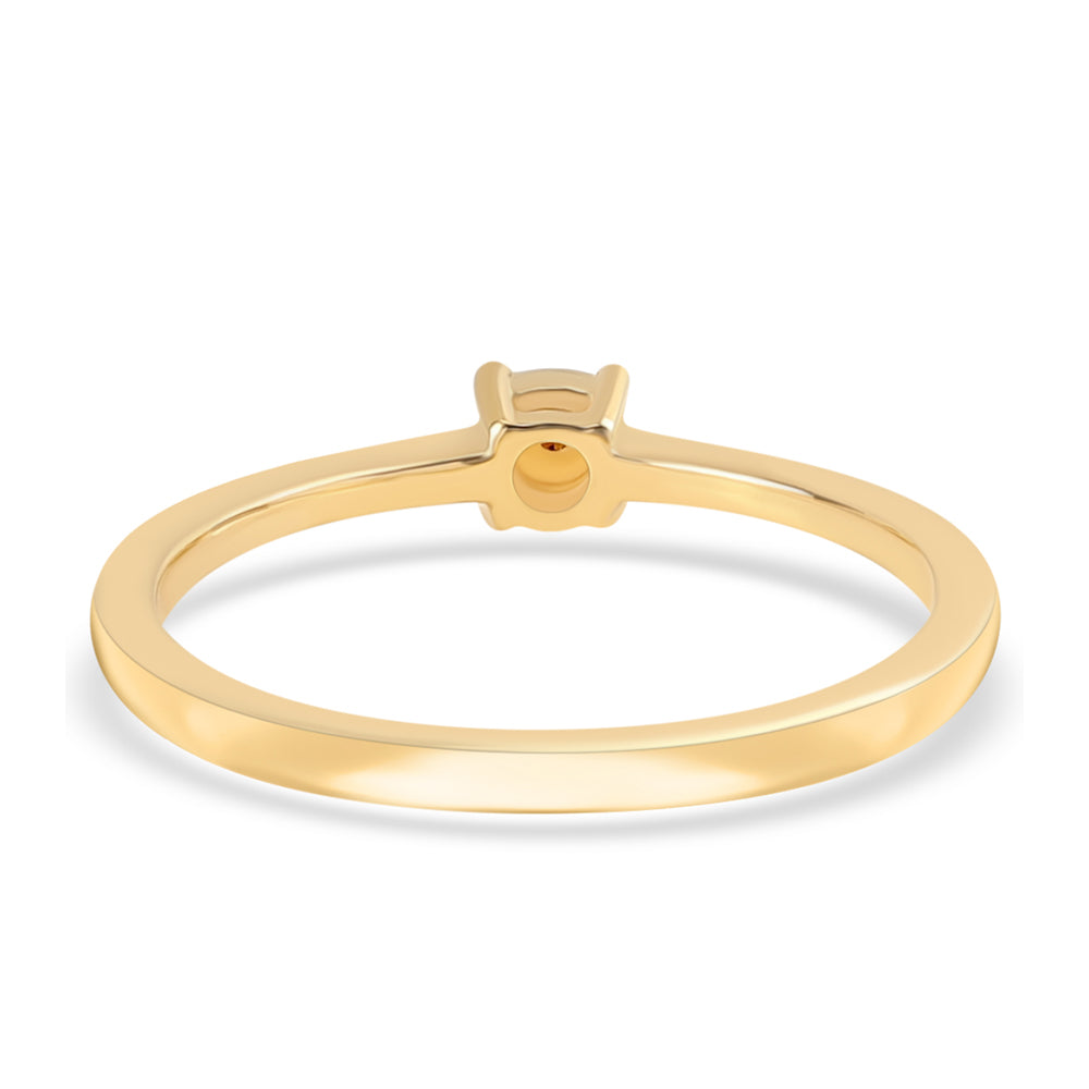 Goldplattierter Silberring mit rotem Diamant 6 