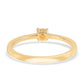 Goldplattierter Silberring mit rotem Diamant