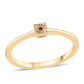 Goldplattierter Silberring mit rotem Diamant