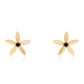 Goldplattierte Silberohrringe mit rotem Diamant