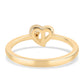 Goldplattierter Silberring mit rotem Diamant und weißem Diamant