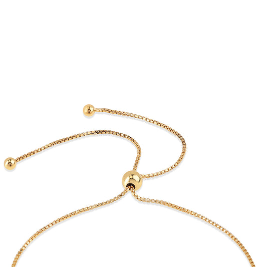 Goldplattiertes Silberarmband mit rotem Diamant und weißem Diamant
