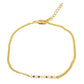 Goldplattiertes Silberarmband mit rotem Diamant und weißem Diamant