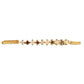 Goldplattiertes Silberarmband mit rotem Diamant und weißem Diamant