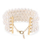 Goldplattiertes Silberarmband mit weißer Süßwasserperle